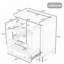 Meuble-lavabo de salle de bain sans lavabo, base seulement, armoire avec portes et tiroir-116026624