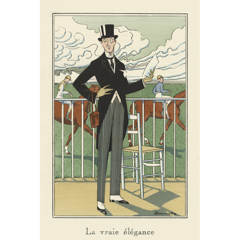 Men's Fashion I by Leon Bonnotte - Art Print, Wrapped Canvas, 30 cm H x 20 cm W