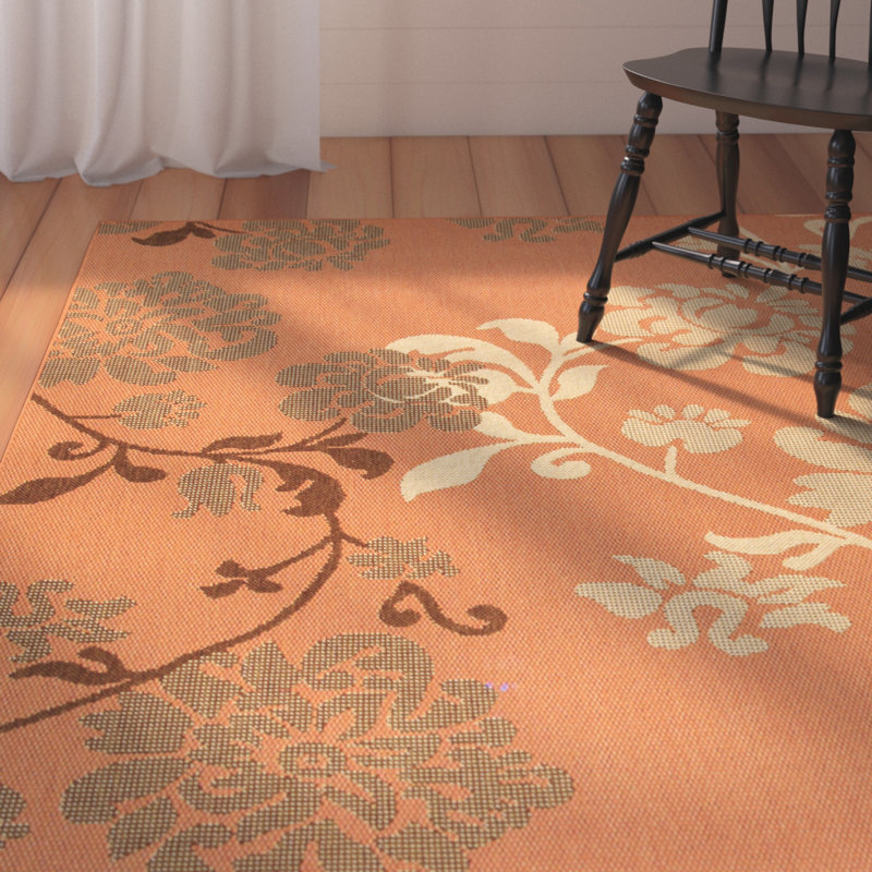 Herefordshire Performance Floral Indoor/Outdoor Area Rug, Rectangle 4' x 5'7"