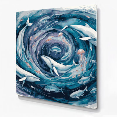 Art mural nautique bleu marine