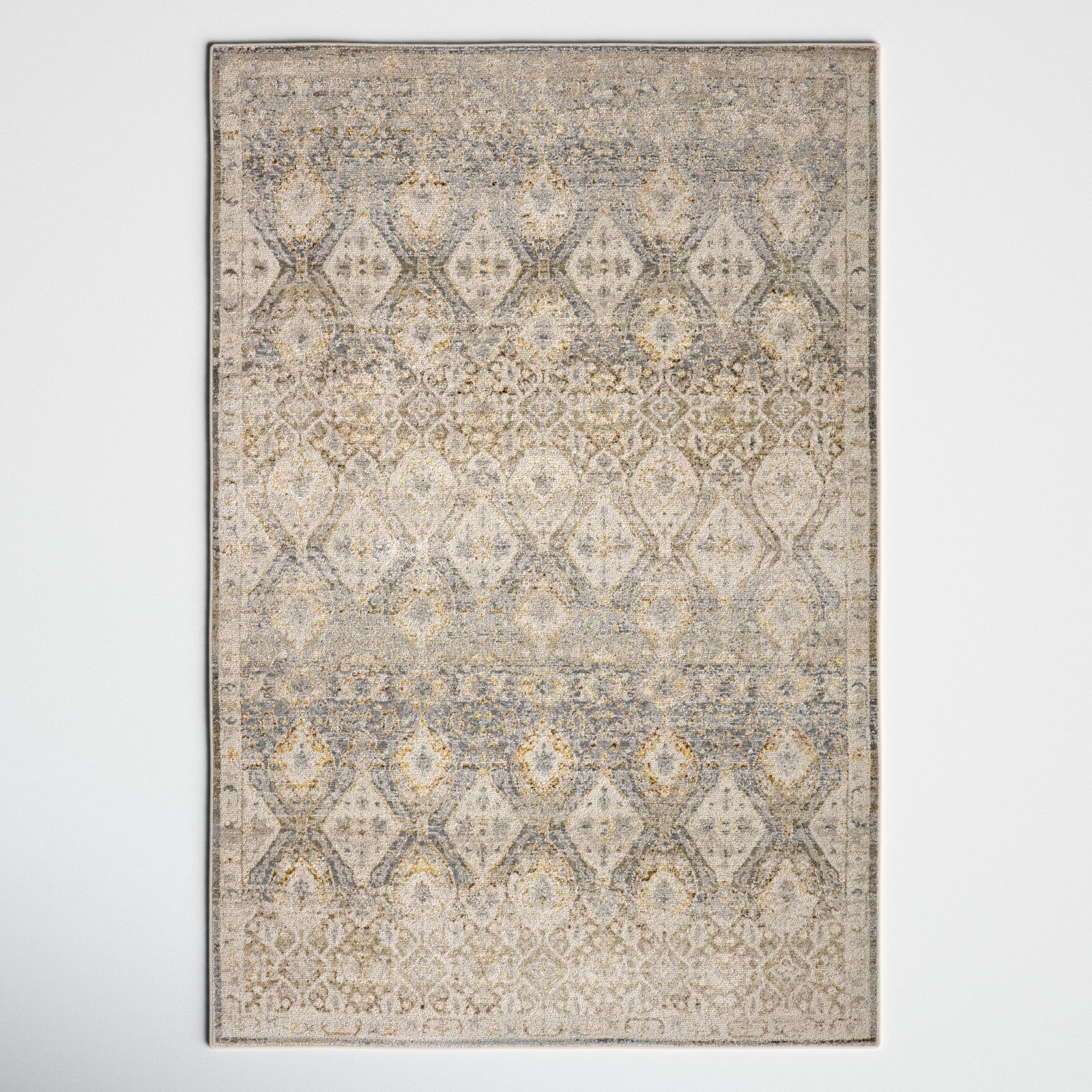Lynnette Gray/Beige Rug, Rectangle 5' x 7'6"