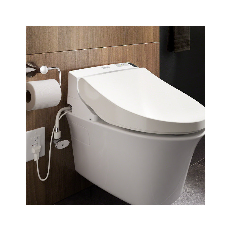 Washlet® Elongated Toilet Bidet Seat, Cotton White
