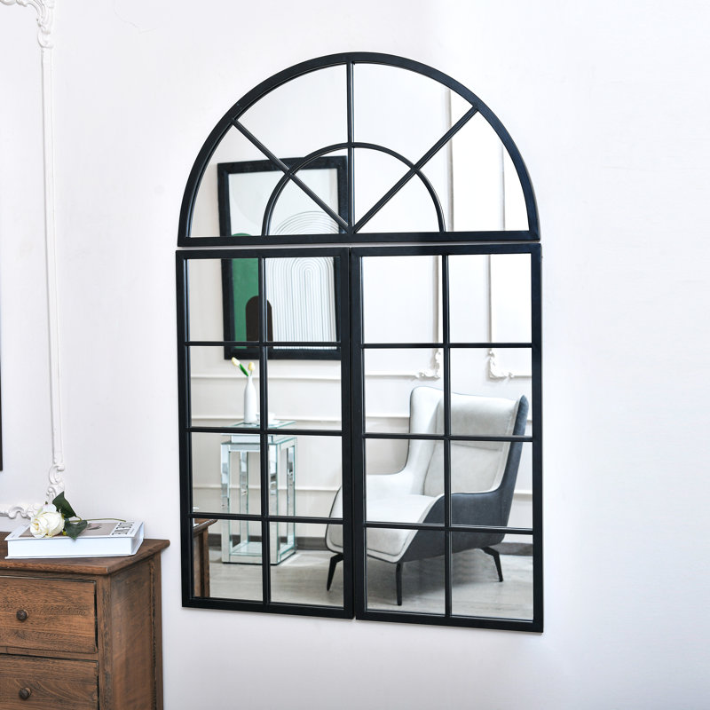 Miroir décoratif de fenêtre en métal Jamori