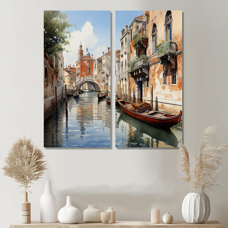Marbihan - art mural corail, 20" H x 24" W, Wrapped Canvas, Does Not Apply