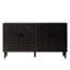 Meuble d'appoint en bois noir pour cuisine, buffet de chambre avec