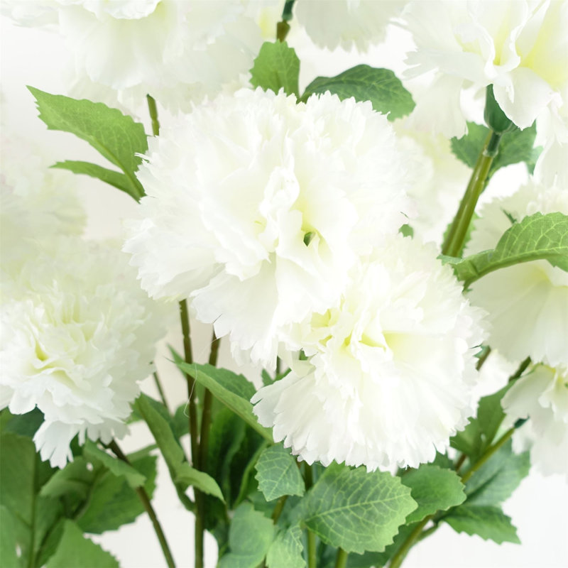 70cm Pink Carnation Stem, White