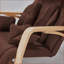 Fauteuils inclinables avec massage et amp; Pression d'air, chaise berçante à 5 angles, coussin en coton | Noyer brun