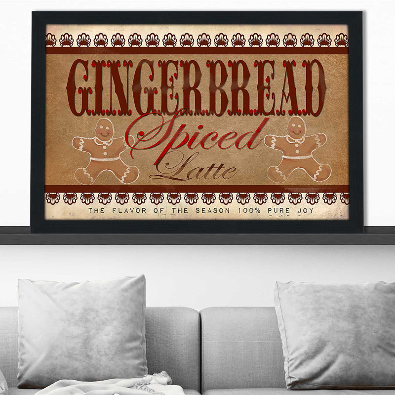 «Gingerbread Latte (Horizontal)» par Jodi - impression, H 33,5 po x l 49,5 po x P 1 po, Cadre espresso