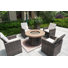Areefa 4 - Person Wicker Patio Dining Set with Round Table , Cushions Included