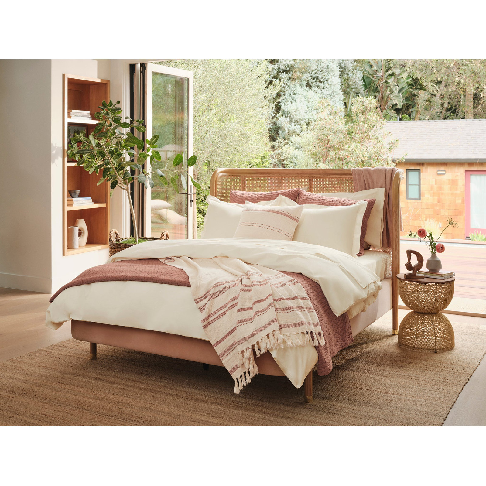Cotton Percale Duvet Cover, Natural, Twin Duvet Cover