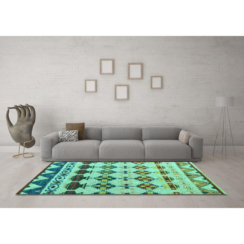Kıymet Washable Southwestern Indoor Rug, Round 3'
