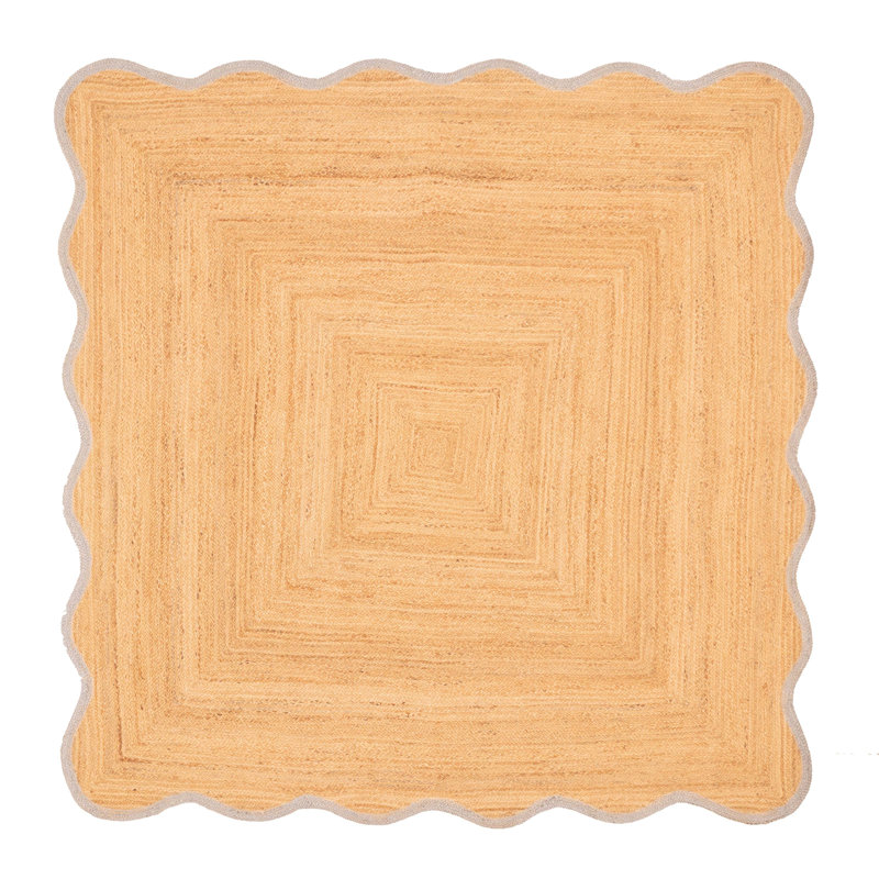 Palim Denizli brun clair Kilim 8 pi 0 po x 8 pi 0 po