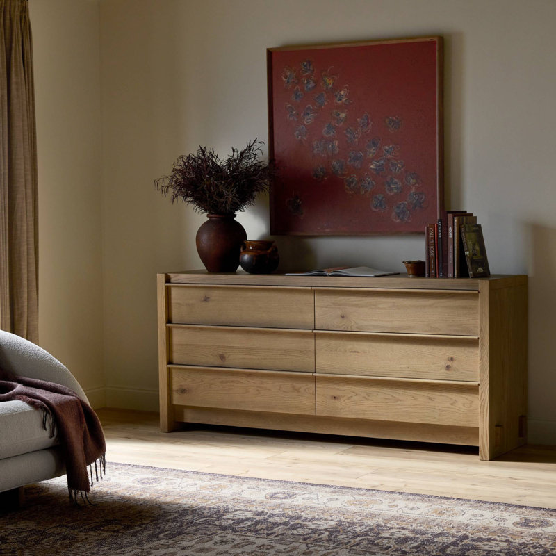 ARAMIS 6 - Drawer Dresser, Smoked Black Resawn