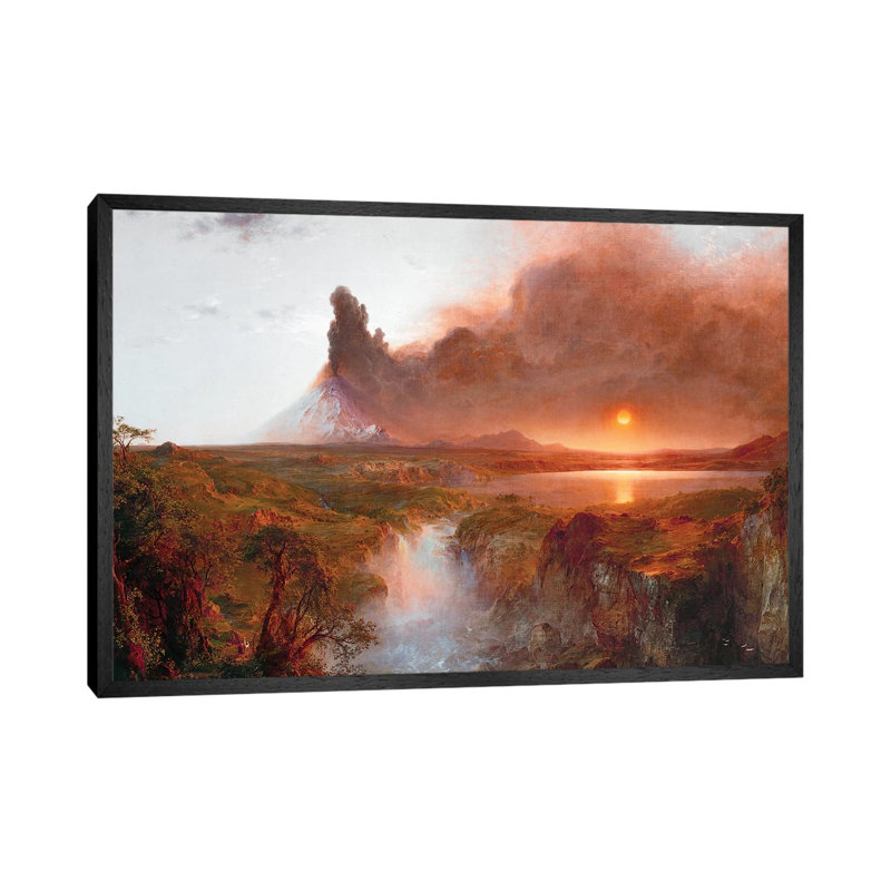 Cotopaxi, 1862 by Frederic Edwin Church - Painting on Canvas, Black Framed, 45.72cm H x 66.04cm W x 3.81cm D