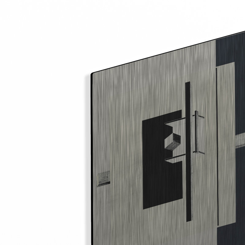 Orren Ellis «1o Kestnermappe Proun» par El Lissitzky, art mural en métal, H 16 po x l 12 po