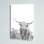 Noir et blanc Highland Cow - impression-617846083