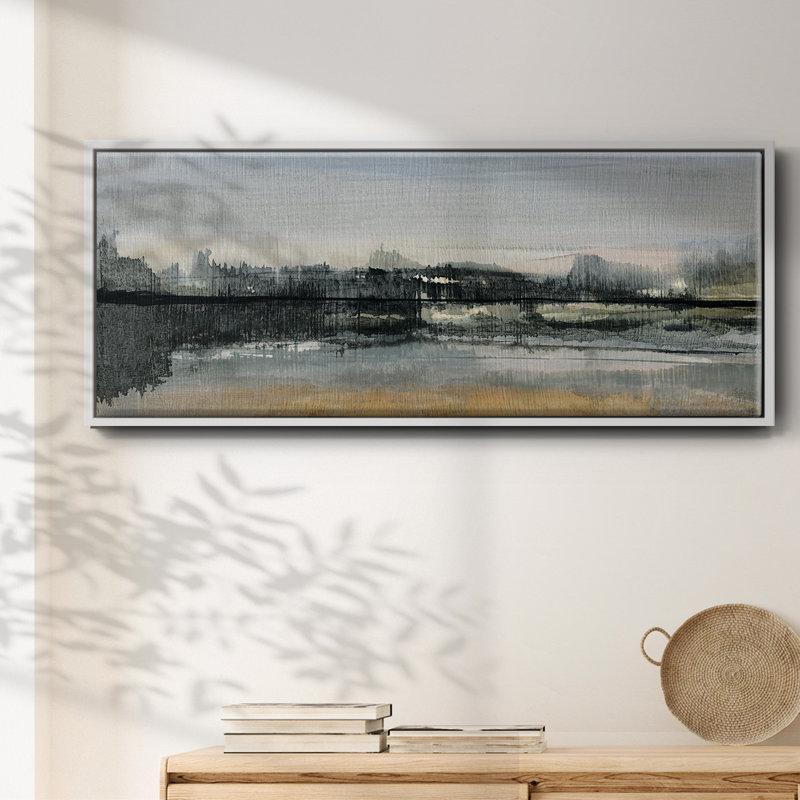 River Cross- Framed Canvas, 12" H x 30" W