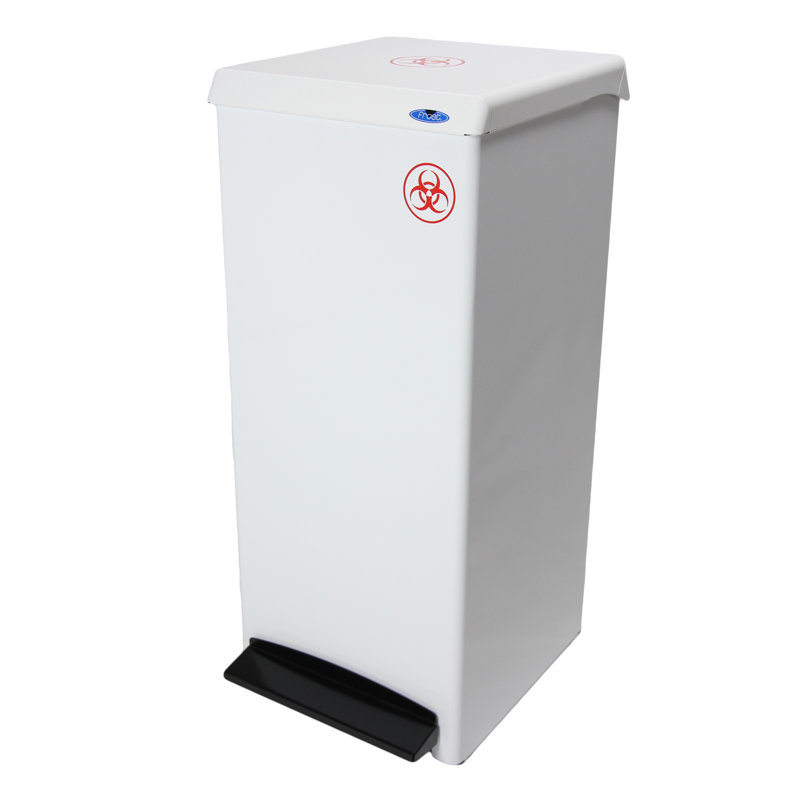Steel Step On Trash Can Sets - 25.1 Gallons