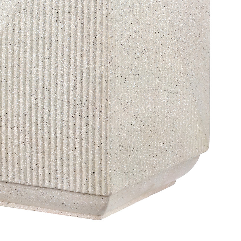 Table de bout Kenyetta Block, Terrazzo crème