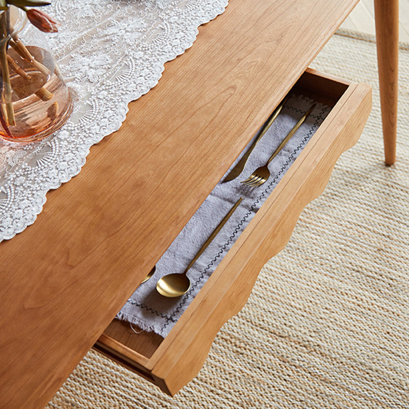 Retro and Simple Dining Table, 29.53"H x 55.12"L x 31.5"W