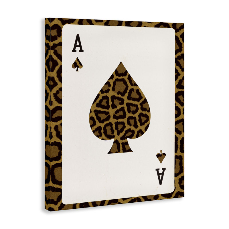 «Ace of Spades Leopard», art mural par Lil 'Rue, H 40 po x l 30 po