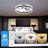 20 Inch Modern Black Flush Mount Smart Ceiling Fan With Lights And APP Control, Low Profile Bladeless Fandelier, Reversible DC Motor Ceiling Fan for Bedroom-1613875990