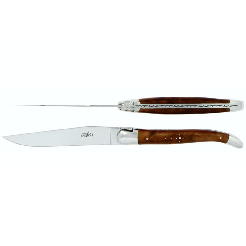 Ensemble de 2 couteaux à steak 2 pièces, Thuya