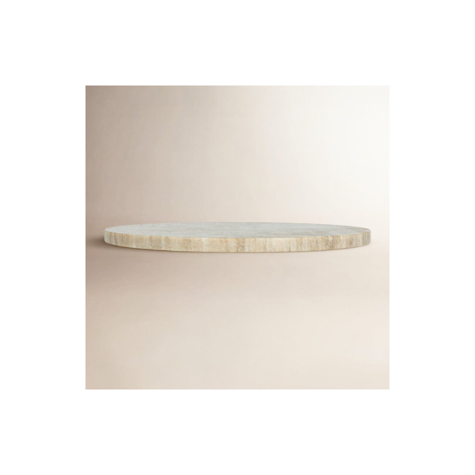 Keane Round Marble Cheese Board, 0.5" H x 11" W x 11" D, Beige