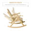 Chaise berçante en bois rustique Comfort