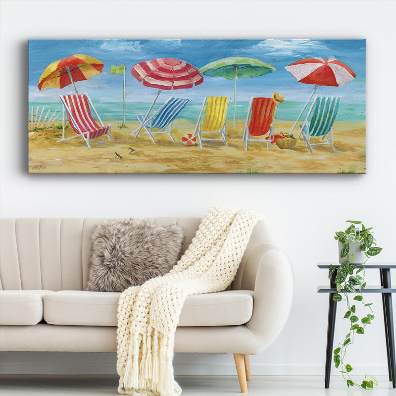 Bright Bright Chairs - reproduction sur toile tendue, H 12 po x l 30 po x P 1,5 po