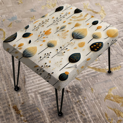 Monochrome Botanic - Plants Rectangle Ottoman
