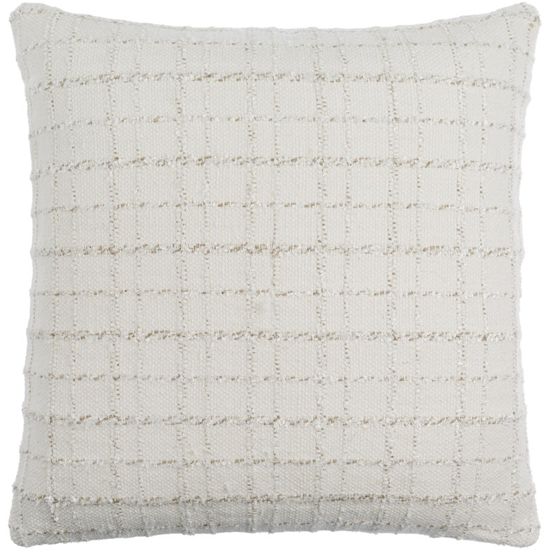 Greenville Cotton Throw Square Pillow, 18" x 18", Down