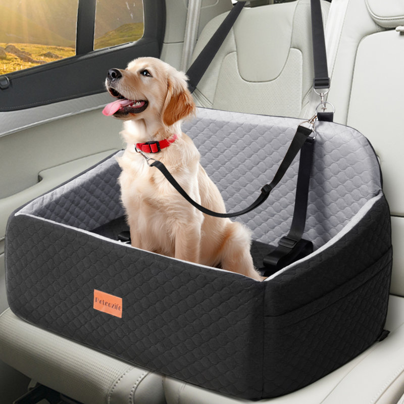 Siège d'auto pour chien, Noir/gris