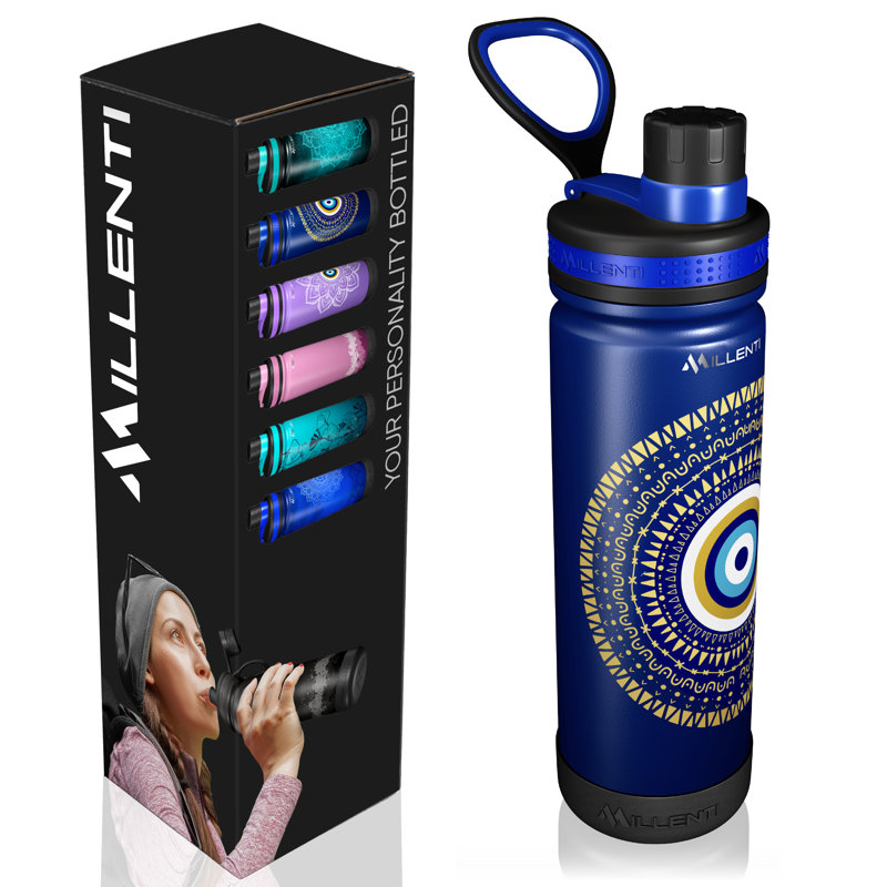 Millenti 26 fl. oz. Double Wall Insulated Stainless Steel Water Bottle with