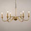 Lustres en fer 6 lumières de style industriel en forme de bougie en nickel rustique pour le salon de la salle à manger-633624196-636627004