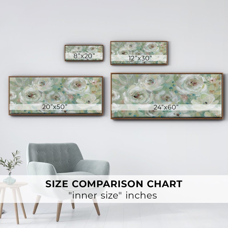 Pastel Symphony- Framed Canvas, 8" H x 20" W