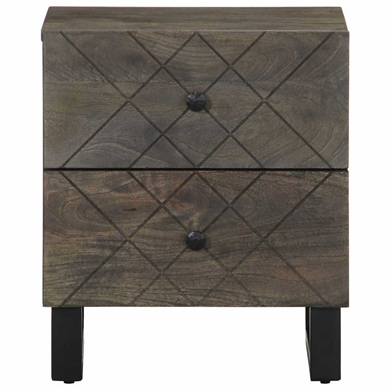 Aloka 40cm W Metal Bedside Table
