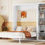 Lit escamotable double pleine grandeur avec tablettes-1275515007