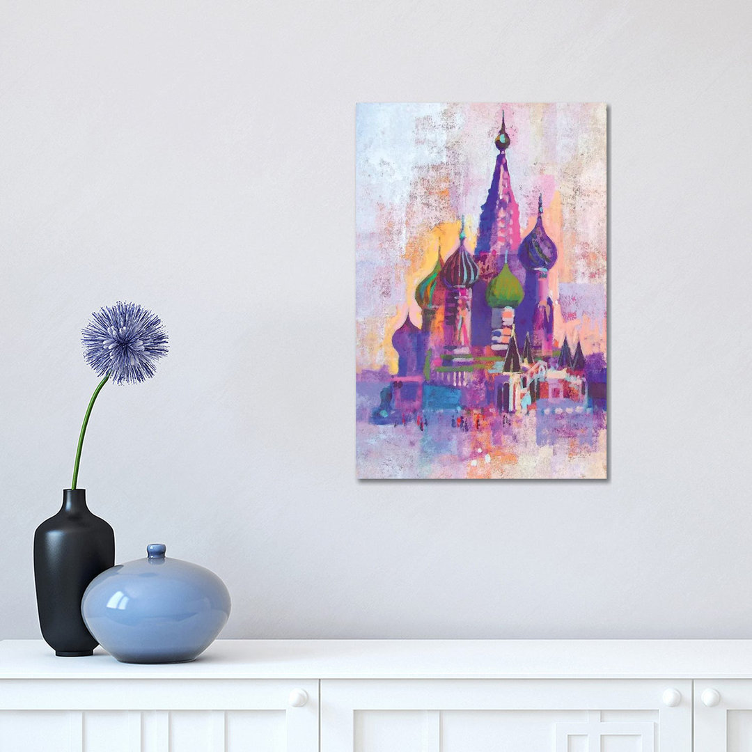 Moscow Saint Basil's Cathedral by Colin Ruffell - Wrapped Canvas Painting