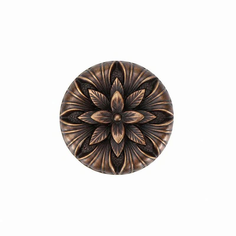 KEY LARGO KNOB 1-1/8”; BURNISH BRASS, Oil Rub Bronze