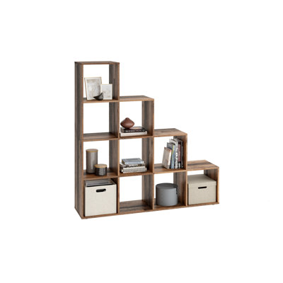 Pruett 143.5cm H x 138.5cm W Step Bookcase