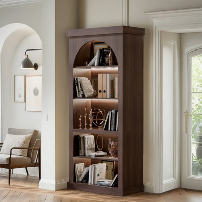 Storage Cabinet,Farmhouse Multi-Functional Pantry And Kitchen Cabinet With Lighting & Large Storage Capacity