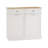 Stylish Dual-drawer White Mdf Trash Cabinet For Versatile Home Use