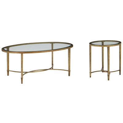 Oval Cocktail Table With End Table
