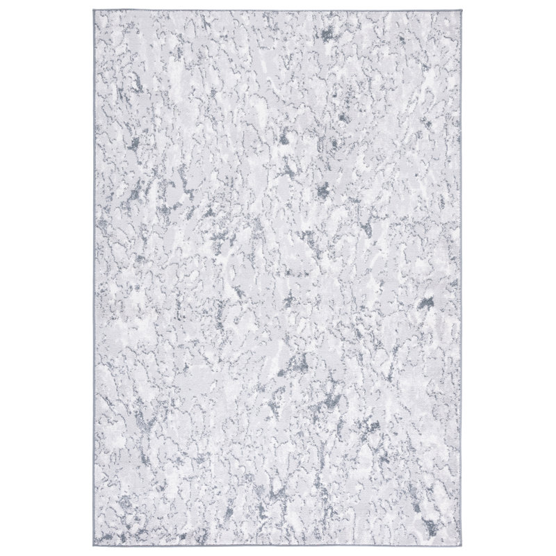 Tapis abstrait ivoire / beige Ethellee, Rectangle 8 pi x 10 pi