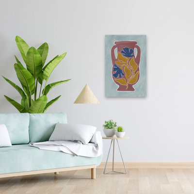 Vase floral moderne II - fleurs bleues, art global