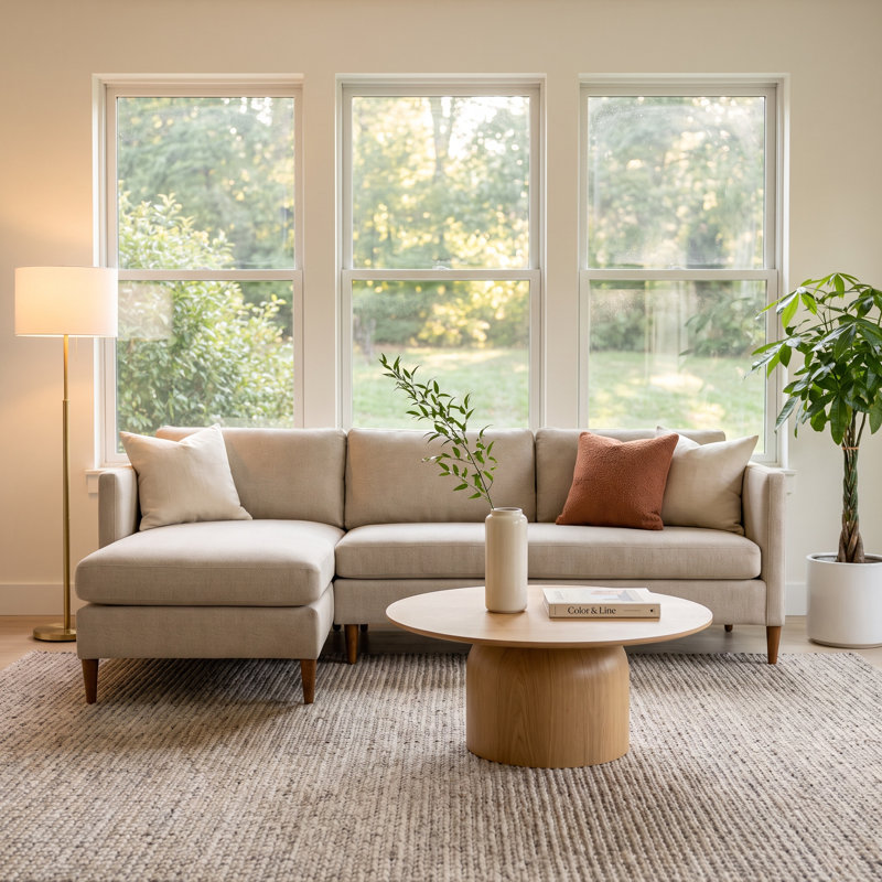Clifford 2-Piece Sectional with Sinuous Springs and Feather Blend Cushions, Left Hand Facing
