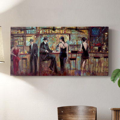 Happy Hour - Toile tendue avec châssis - Prêt à accrocher