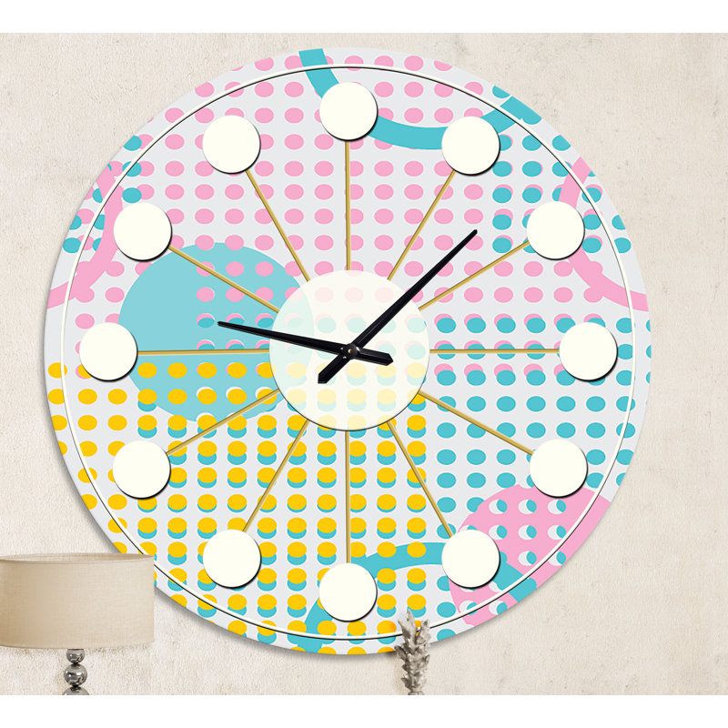 Horloge murale circulaire Mid-Century, Moyenne