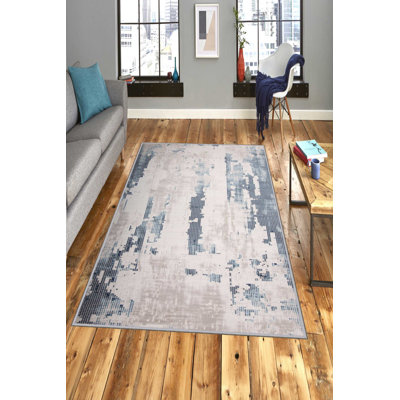 Stylish Woven Carpet (4 x 6 ft), 100% Polyester, 0.4 in Pile Height | Antibacterial, Non-Slip Underside | Machine Washable, 3D Digital Printing | Perfect for Living Room, Bedroom, and Home Decor